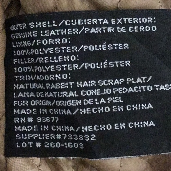 Leather and rabbit fur jacket - Picture 13 of 13